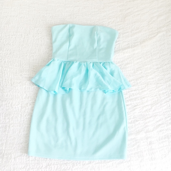ASOS | Dresses | 32 Asos Mint Green Peplum Tube Dress | Poshmark ASOS | Dresses | 32 Asos Mint Green Peplum Tube Dress | Poshmark